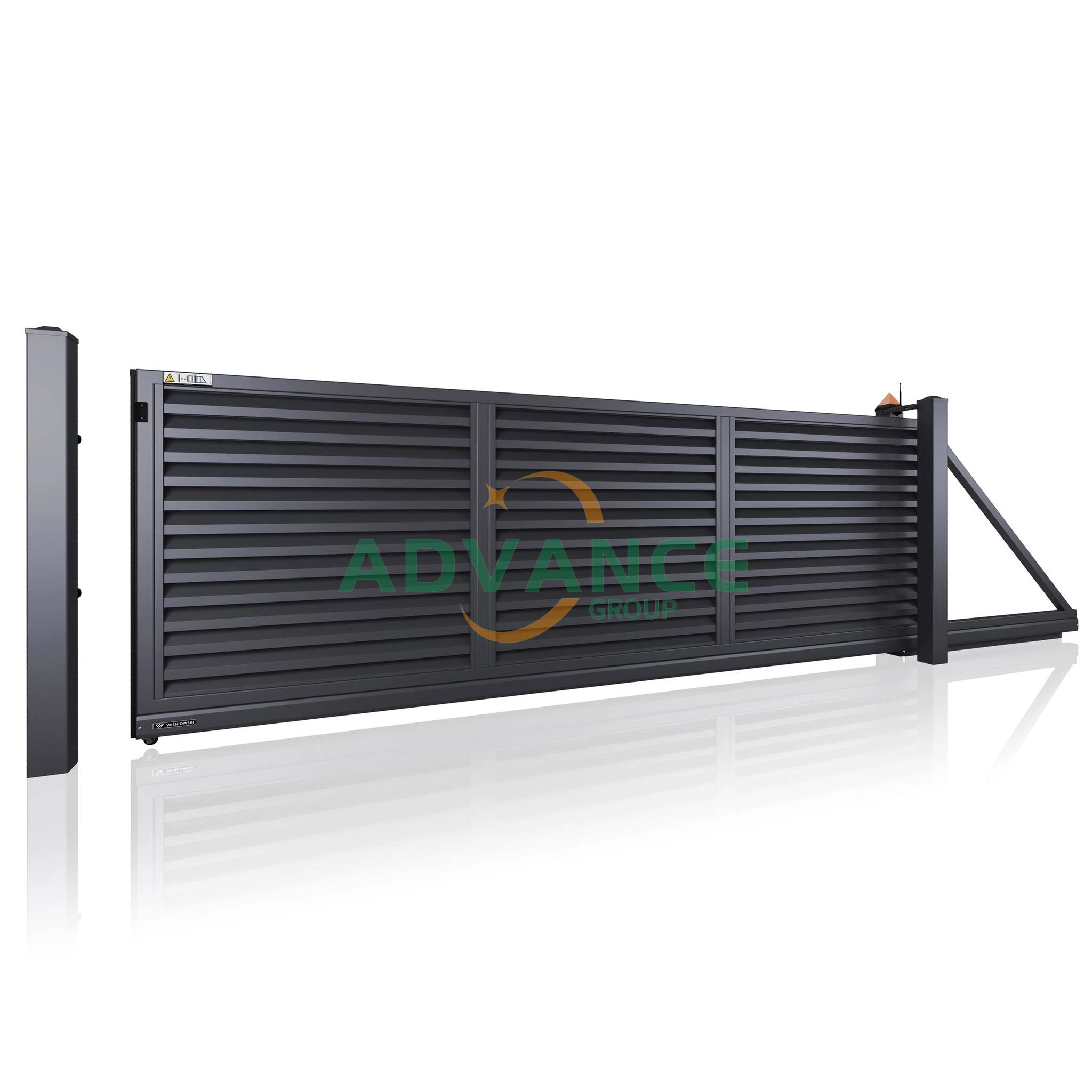 Powder Coating Aluminum Sliding Bottom Roller Cantilever Gate