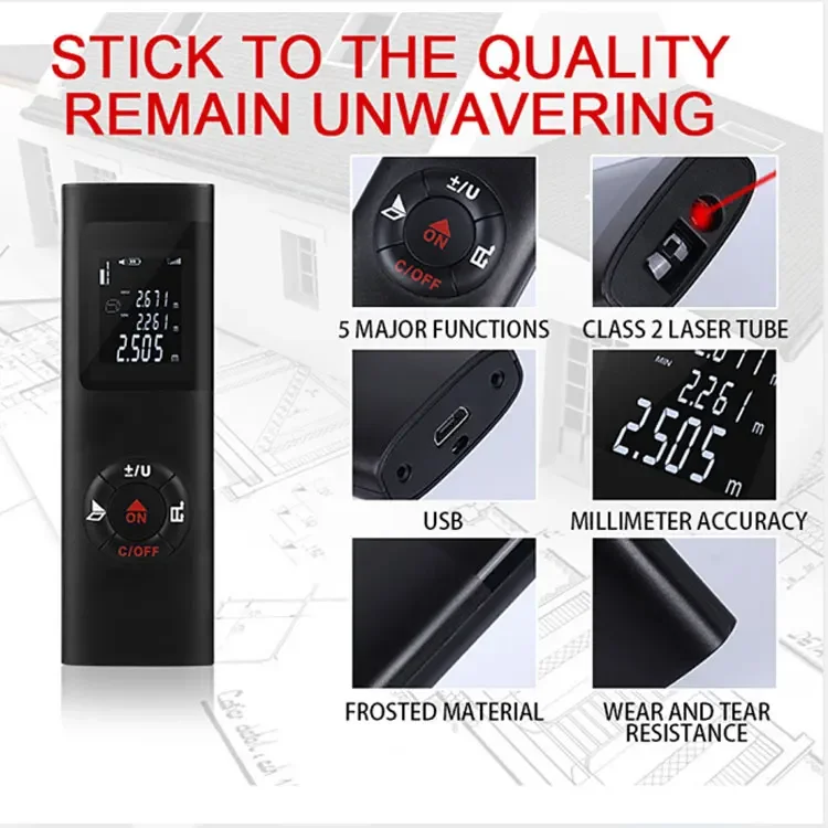 product usb charging mini intelligent multi function laser distance meter intelligent multi identifier-1
