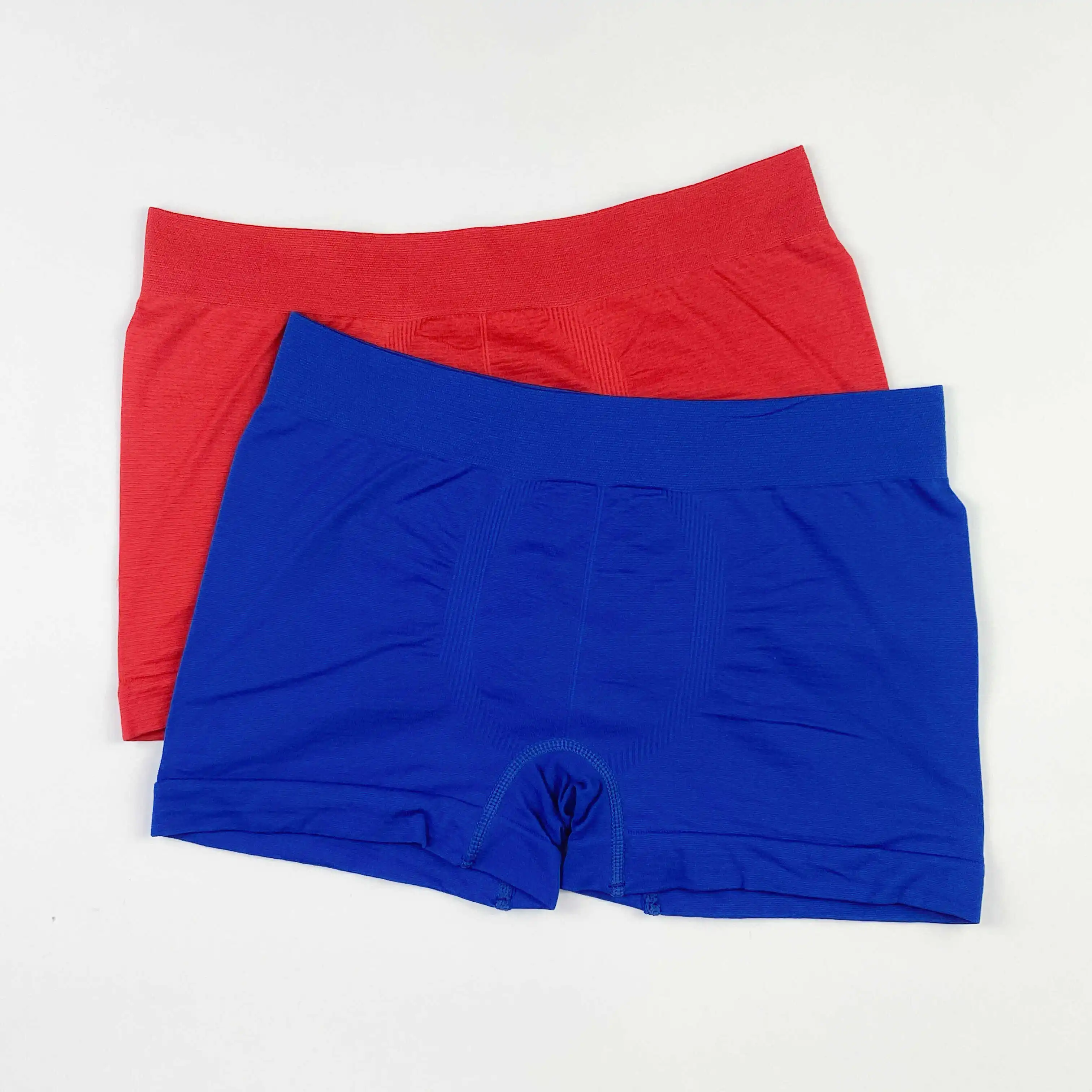 RTS006 Ready to Ship Basic No logo Solid Color Blank in Stock Seamless Polyester Boxer Shorts Boxer Briefs Underwear for Men