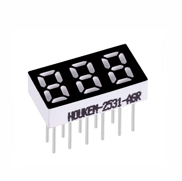 Small Common Cathode 0.25" 3 Digit 7 Segment Display Blue 7 Segment Led ...