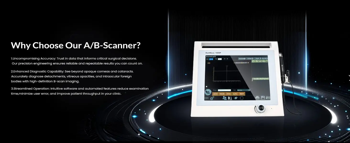 Ophthalmology A/B Scan Retiwave RW-1000 China Eye Examination Ultrasound Machine Ophthalmic Ab Scan