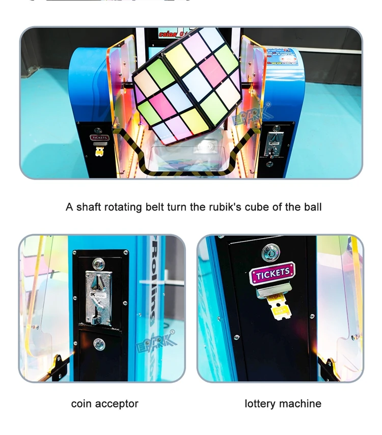 Coin Operated Cube World Ticket Redemption Arcade Games Machine