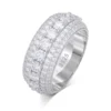5 Row - White Gold