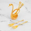 Feathered swan golden fork