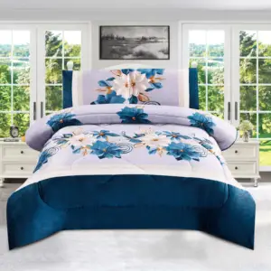 New Colors 3PCS Strip  Graphic Borrego Velvet Fleece Blanket Comforter Bedding Set for Winter Season