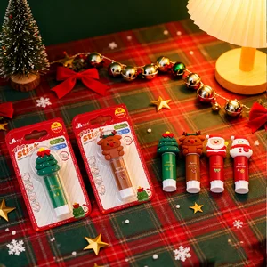 Christmas Themed Student Stationery Bundle: Stapler, Tape Dispenser, Writing Pen, Pencil Sharpener, Solid Glue Stick