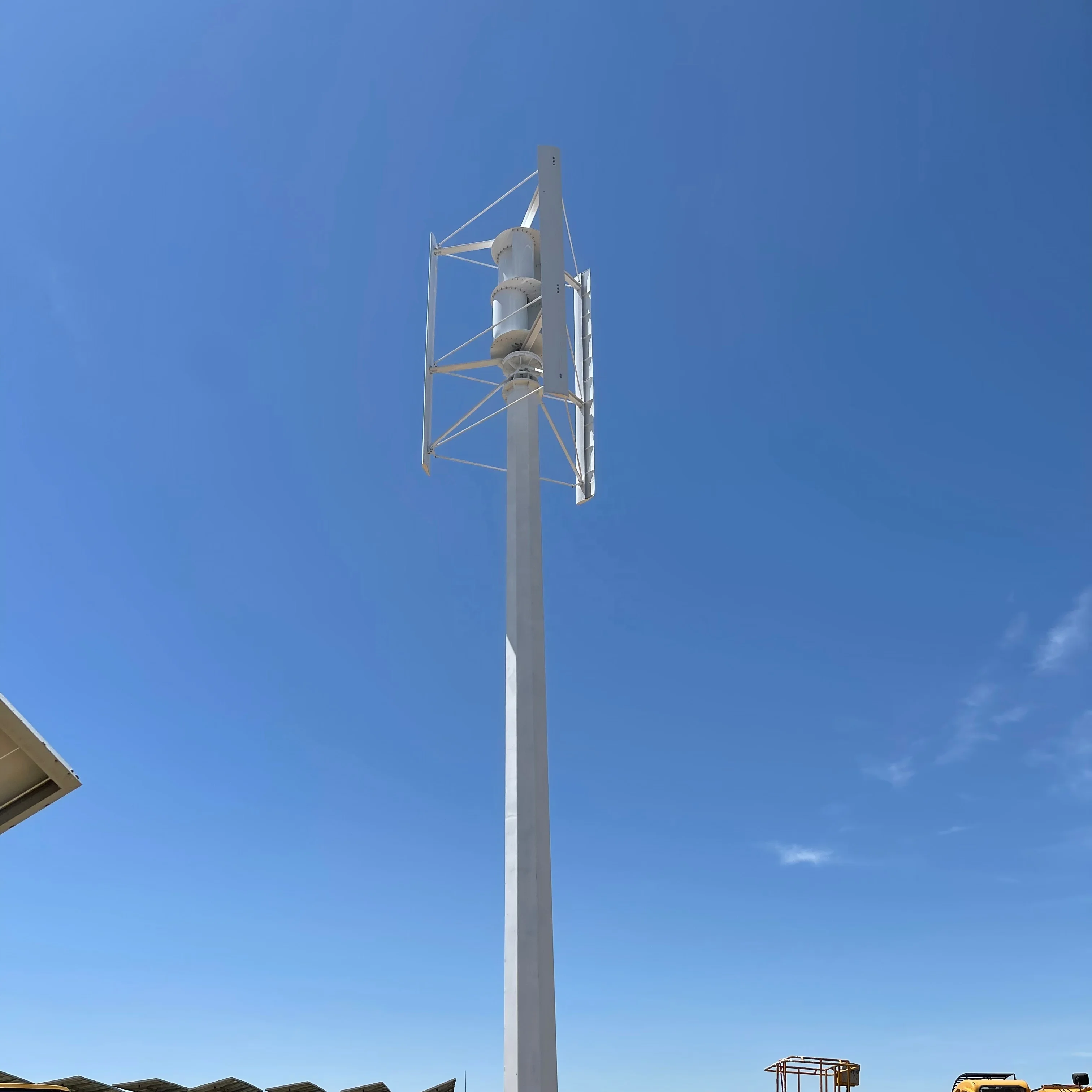 H Type 30KW Vertical Wind Turbine 380V with Vertical Coreless Maglev Generator 3 Blades Aluminium Alloy Start-Up Speed 2m/s