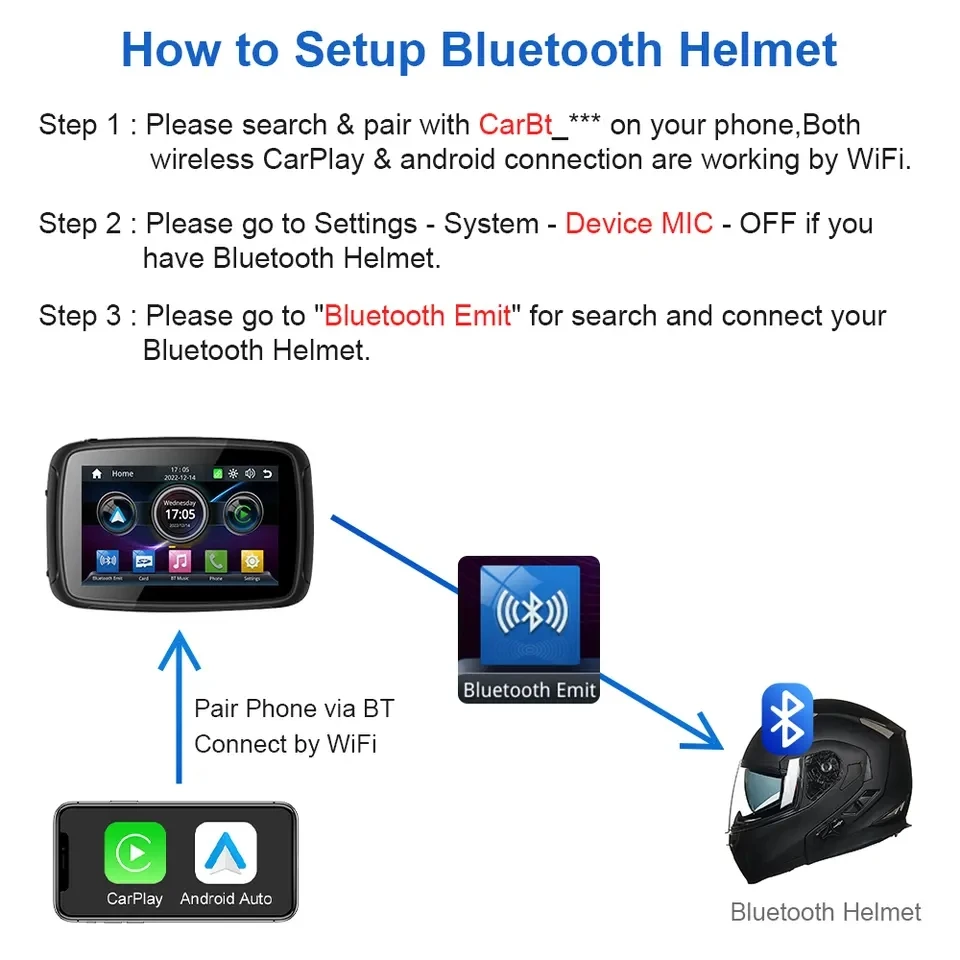 Popular Motorcycle Carplay Screen Motorcycle Navigation Screen Motorcycle GPS Navigation