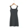 Robe gilet courte grise de haute qualité