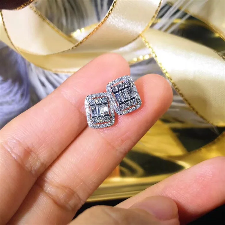 Beautiful Platinum Diamond Earrings for Women JL PT E OLS 11