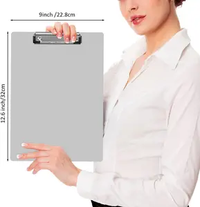 Waterproof Aluminum Metal Clipboard with Hanging Hook Mental Clipboards Board