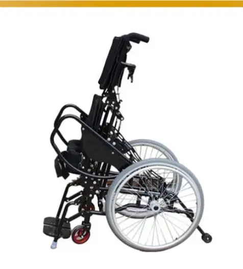 Manual Folding Standing Handicapped Wheelchair for Sale the rear wheels can be quickly disassembled for disabled - BZ-TH01 details