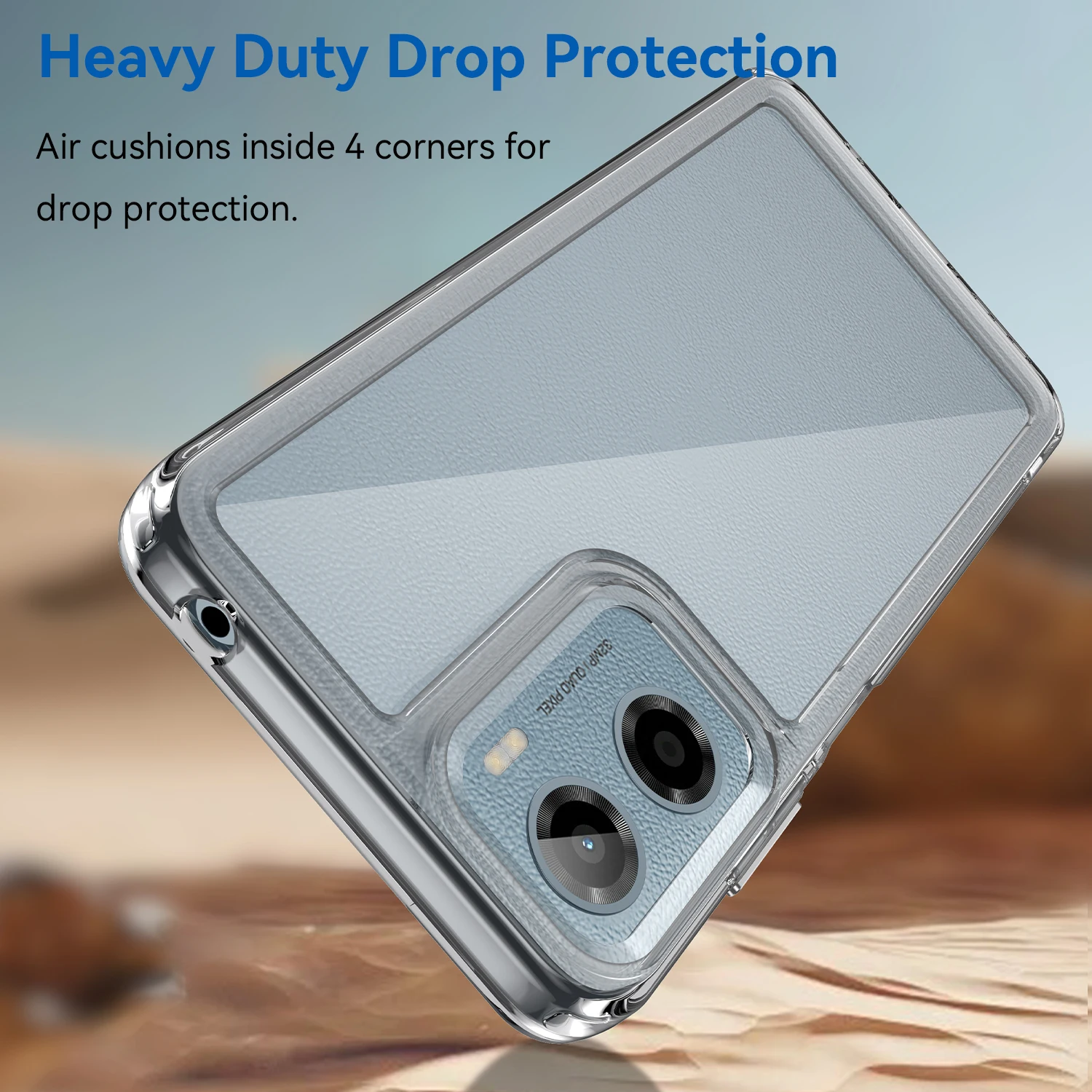 EASSGU TPU Handyhülle Für Motorola Moto G05 / E15 – Durchsichtiger Farbverlauf, Stoßfest, Blau-lila