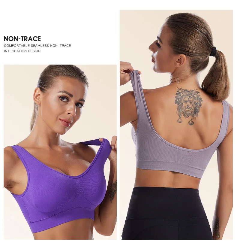 Sports Underwear Women's Running Shockproof Push-up Beauty Back Plus Size Sports Bra Wireless Vest Yoga Sports Bra