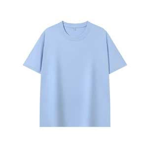 Summer 230G Knitted Digital Printing Trendy Unisex Short-Sleeve Solid Loose Shoulder Simple Versatile Men T-Shirt