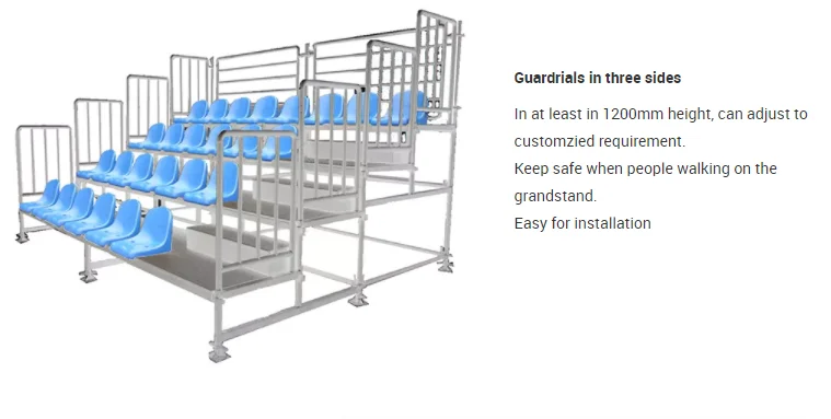 Stadia Row Riser Stadium Seating - Durable Grandstand Bleachers for Play