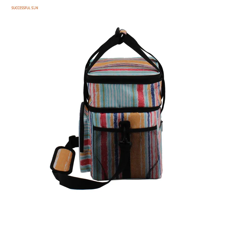 product customized double compartment insulated lunch cooler bag for men and women with shoulder strap medium cooler bag-4