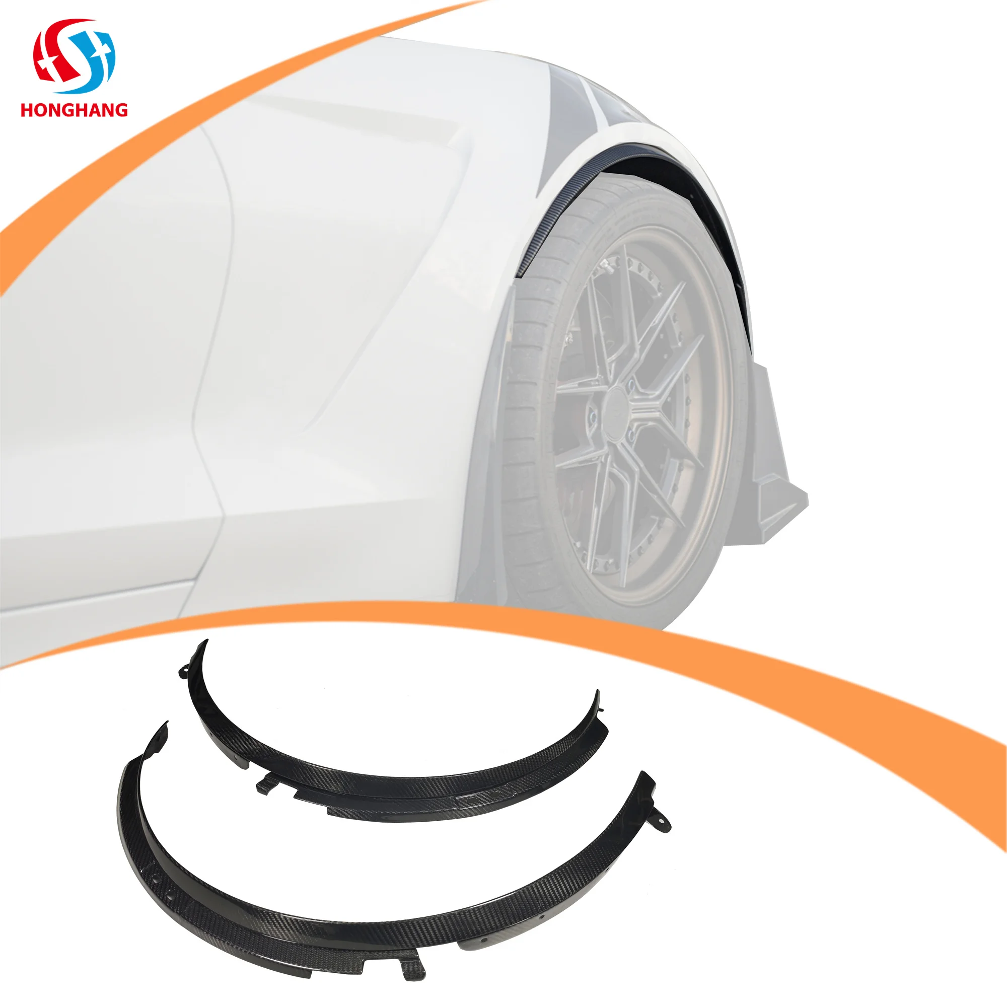 Углеродный продукт Honghang для Chevrolet corvette c7, брызговик, брызговик, колесо corvette, брызговик для бровей Grand Sport 2014-2019
