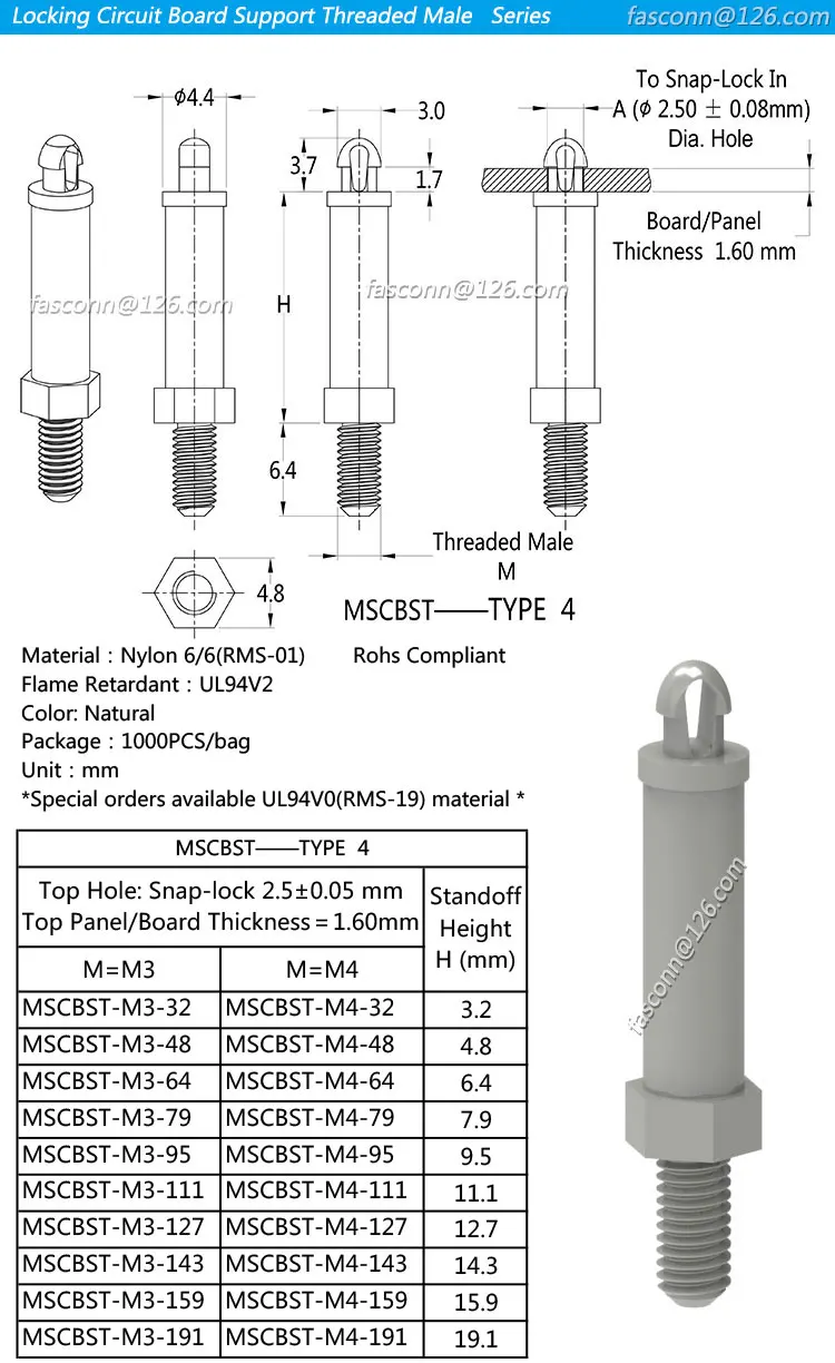 Threaded Support For Module Hex Threaded Standoff Studded Circuit Board Support