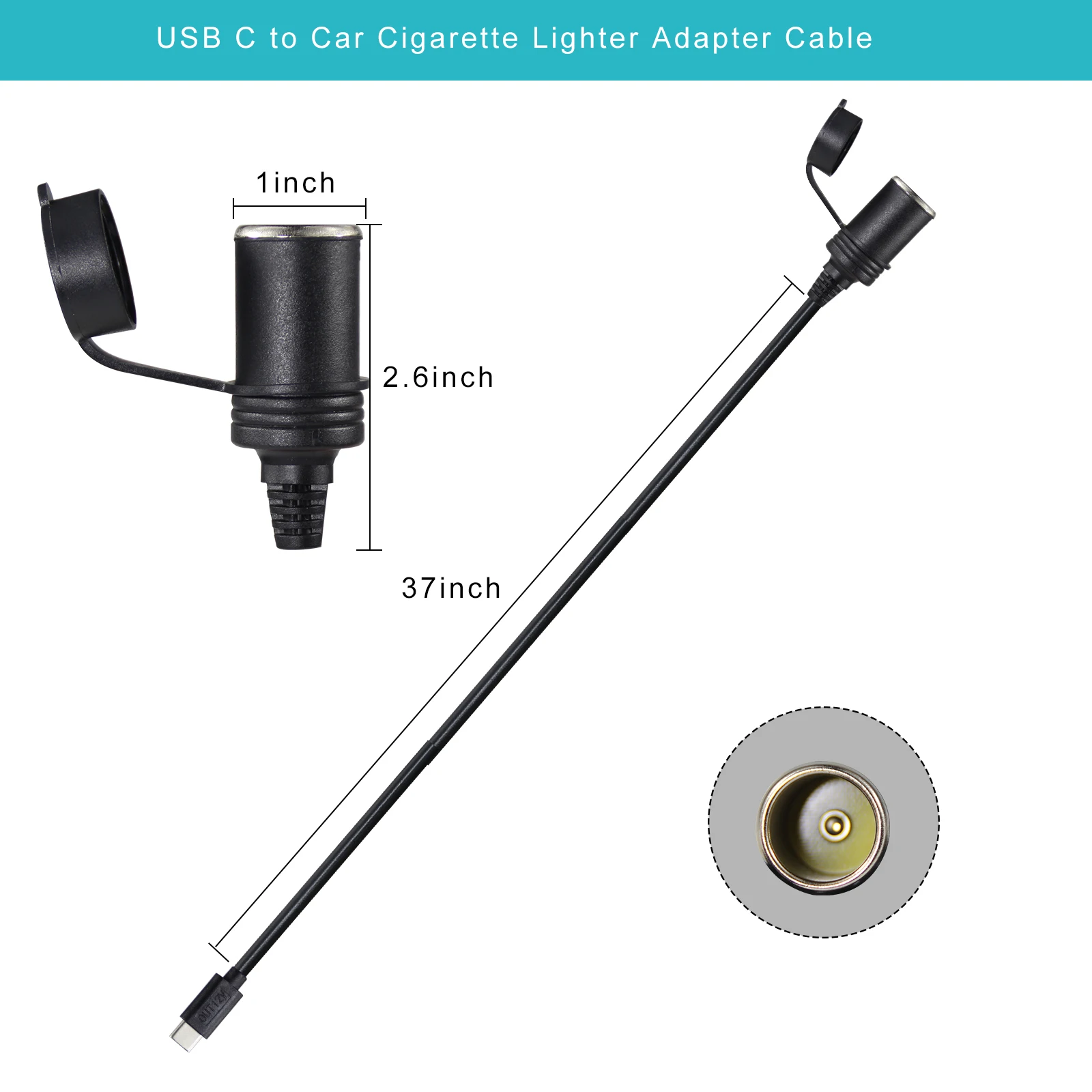 universal c adapter cigarette lighter pd