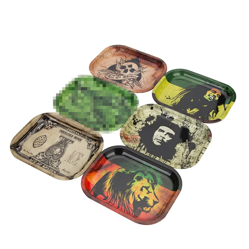 Custom Metal Tobacco Rolling Tray Hand Roller Smoking Accessories
