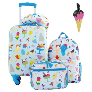 Kids Luggage 16 Inch Kids Rolling Luggage Gift Kids Suitcase  5 Piece Set for Girls