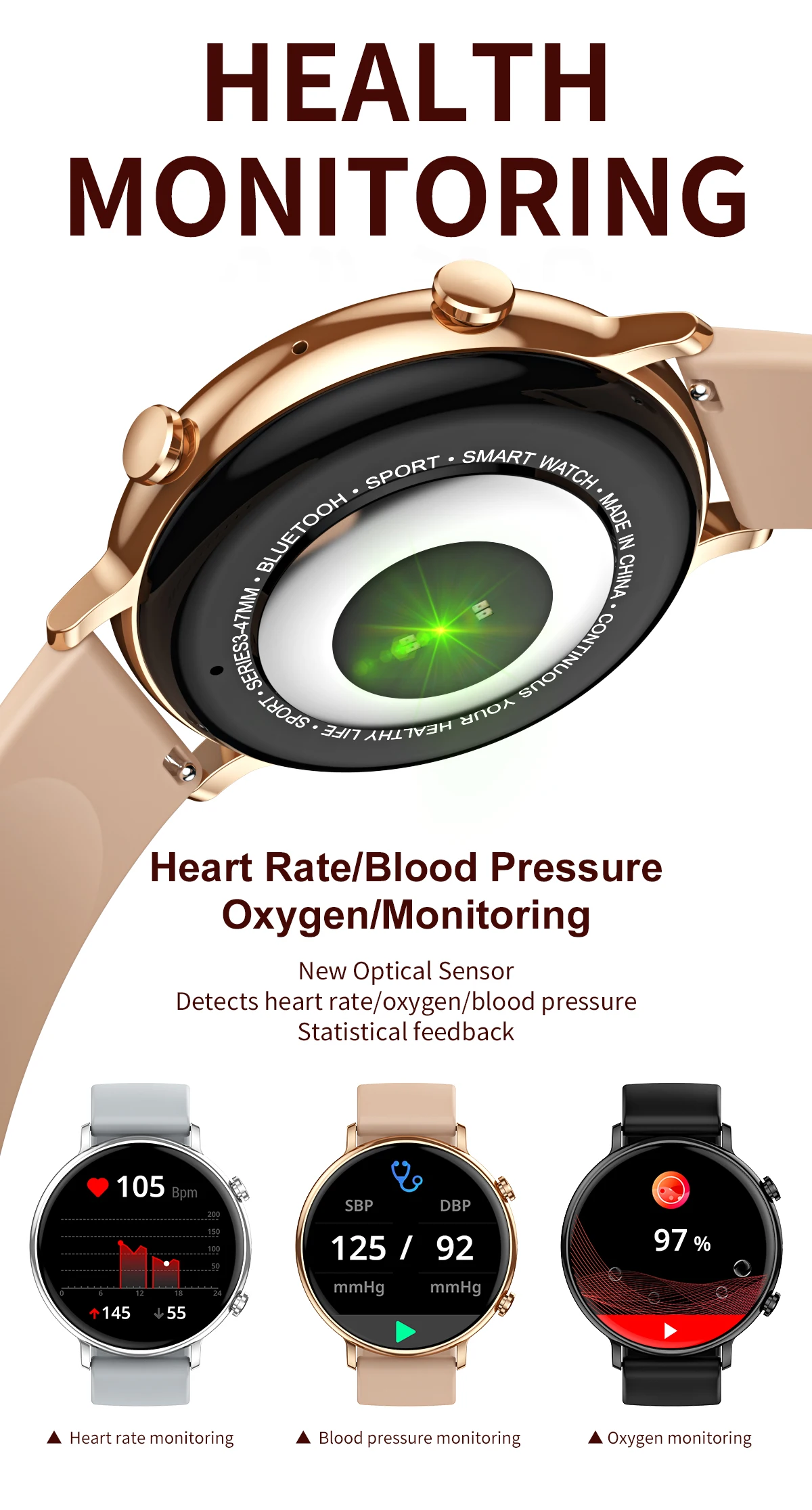 Sanvnet Cy700 Fashion Ladies Smart Watch 2025 Ip67 Waterproof Heart Rate Health Monitoring Music Control Smart Watch For Women - Buy Round Shape Smart Watch ips Display Smart Watch silica Gel Band Smart Watch alarm Clock Function Smart Watch ip67 Waterproof Smart Watch