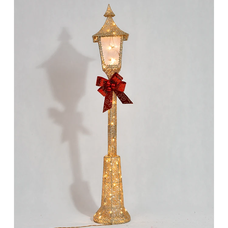 Deiscearteach Áille 60In 70L LED Lampa Post Motif Light le haghaidh Solais Nollaig Déaglán