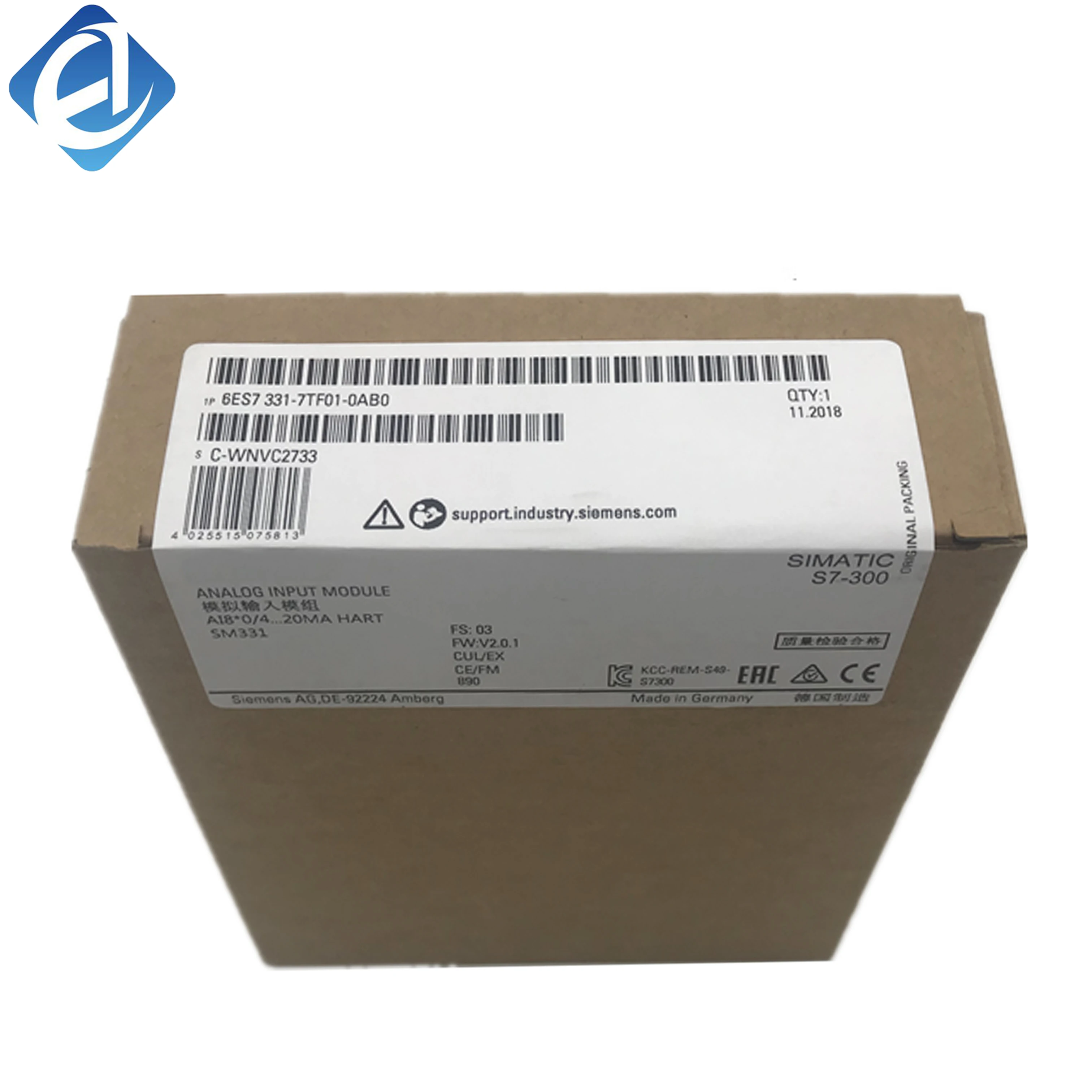 New Original 6ES7 331-7TF01-0AB0 6ES7331-7TF01-0AB0 S7-300 analog input module. Collects temperature and analog signal stably, high precision signal conversion, anti-interference performance