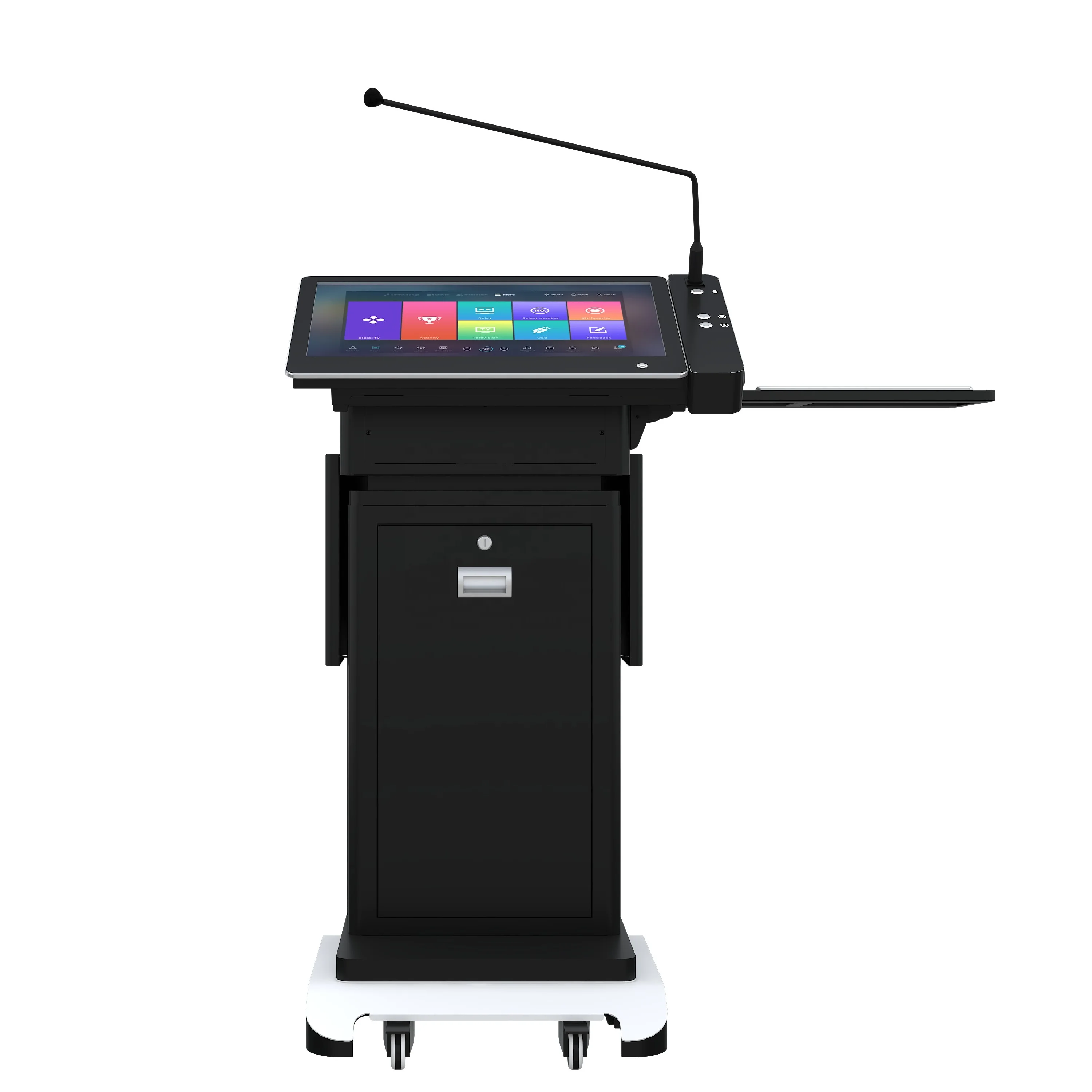 Smart Digital Podium Lectern for Speech Conferences LED Signage Auditorium Equipment for Lecture Halls
