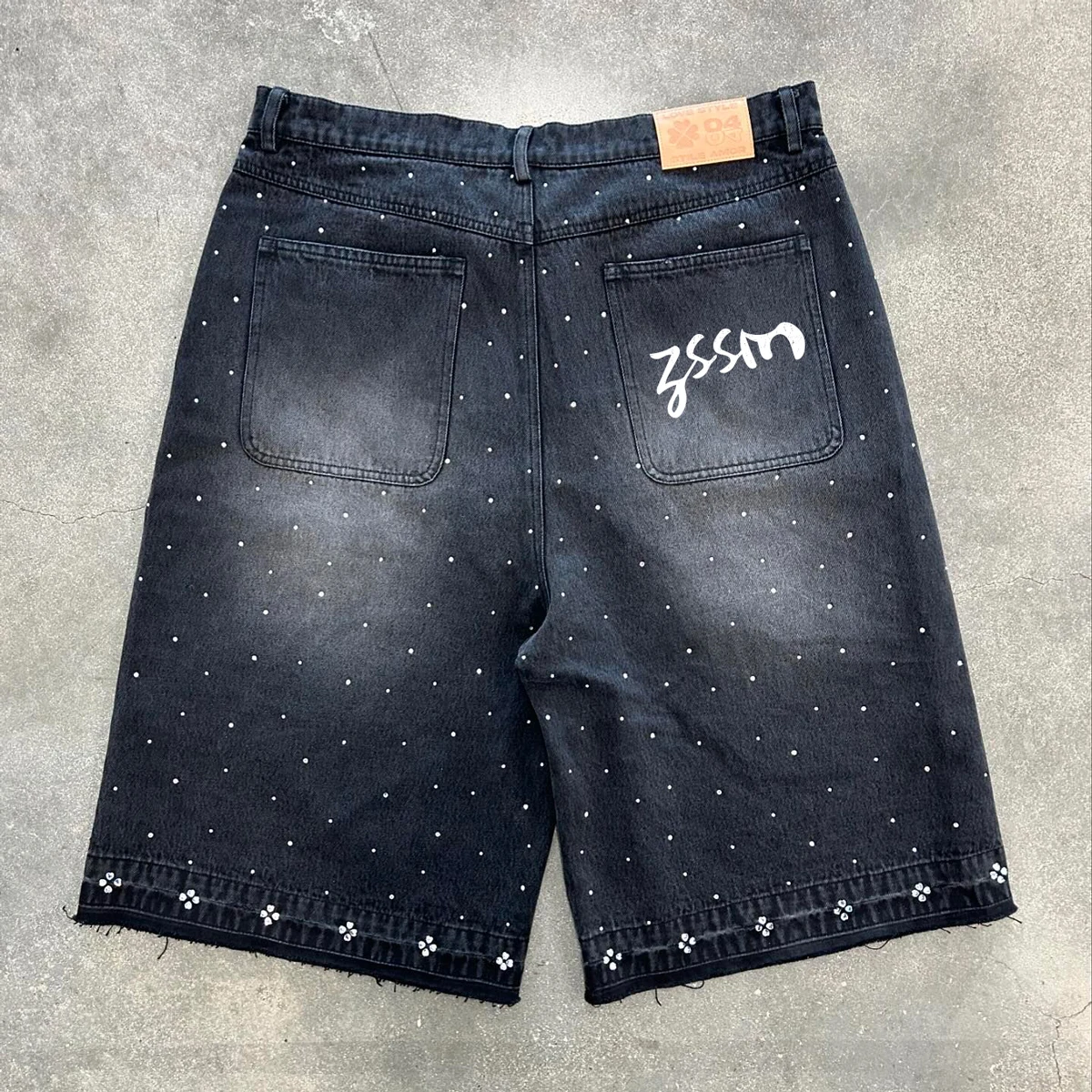 Y2k Custom Distressed Vintage Acid Wash Jeans Baggy Men