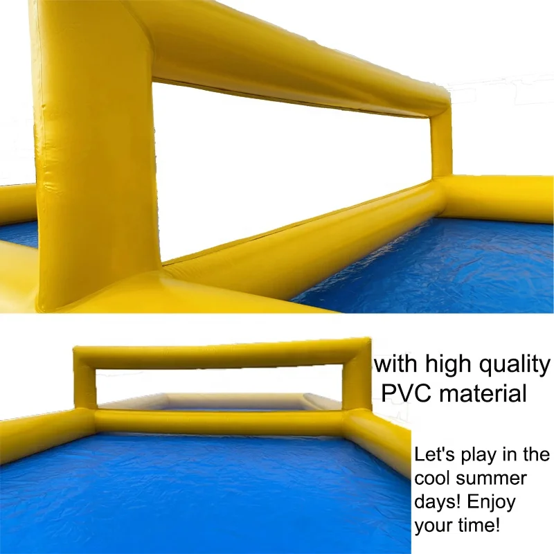 Commercial Airtight Inflatable Volleyball Field Pool 0.9mm Pvc