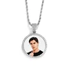 Silver medium round (diameter 35mm) +60cm twist chain