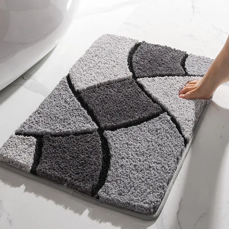 New Arrival: Super-Microfiber Bathroom Mat - Soft, Anti-Slip, Customizable Absorbent Bath Rugs, Ideal Bath Mats for Bathroom, Plush Floor Mats for Home Use