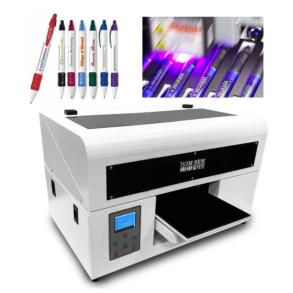 DOM SEM Cheapest Printers A4 Printers Inkjet UV Printer for Pen Sticker Label Id Card Printing Machine