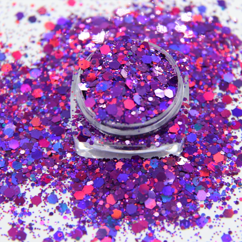 Bulk Wholesale Cosmetic Chunky Glitter Holographic Chunky Craft Glitter