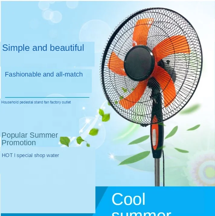 16 Inch Floor Stand Fan Blades, Speeds, Adjustable Height