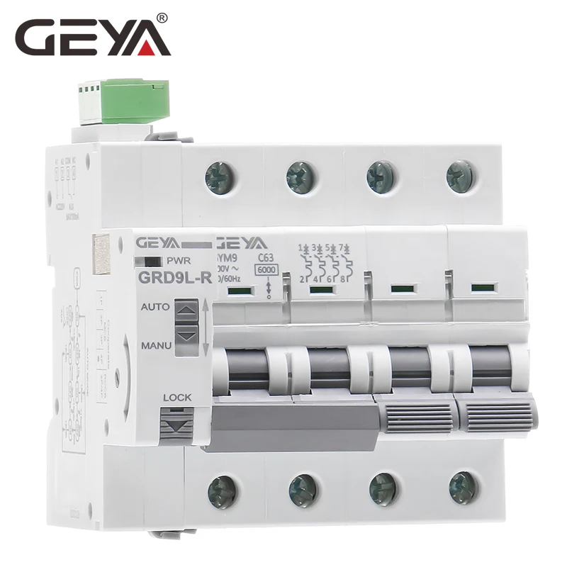 GEYA GRD9 Reclosing Mini Circuit Breaker Automatic Circuit Recloser 20A 30A 63A Reset Circuit Breaker