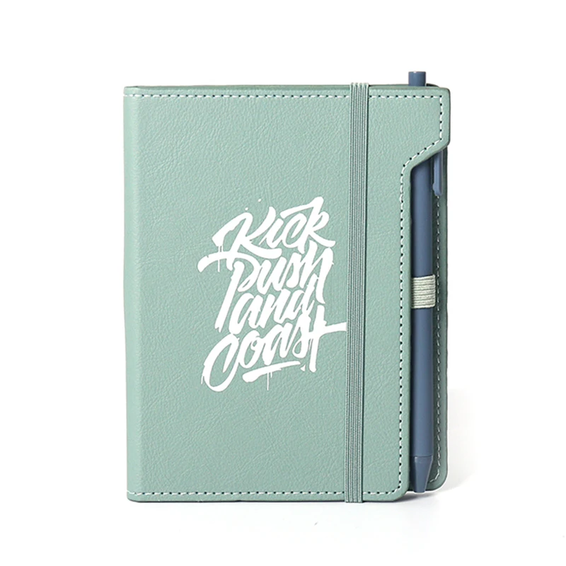 Custom A6 Notepad Pu Notebook With Silk Printing logo for Gift Shop