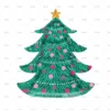 Plato de papel de árbol de Navidad de 9 pulgadas *8