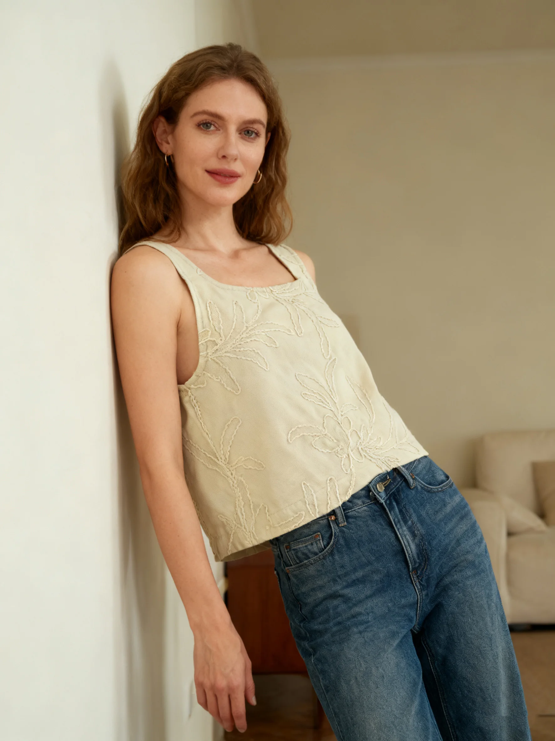 Women's Pure Cotton Round-neck Casual Sleeveless Vest