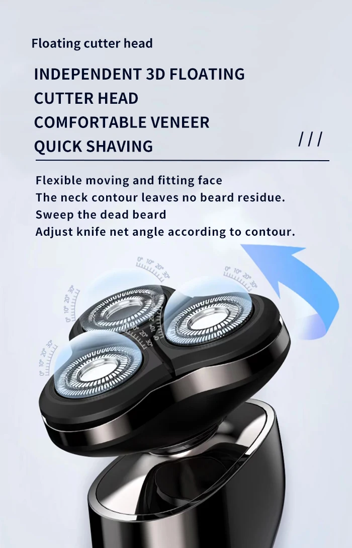 Electric Rechargeable Men's Shaving Machine Kemei KM-386 Quick Charge IPX7 Waterproof 4d Men Usb Shaver