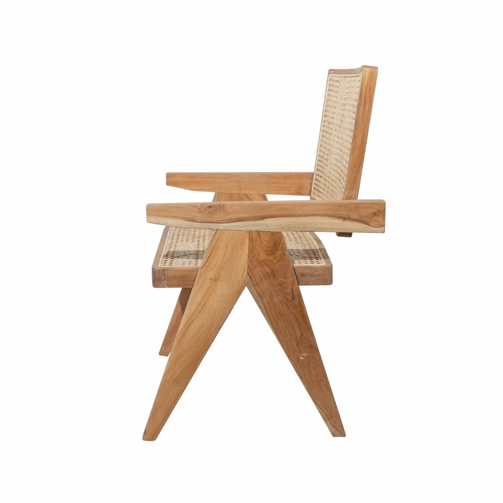 Лидер продаж стул из тикового дерева для ресторана деревянные стулья ротанга тростника античный изогнутый
