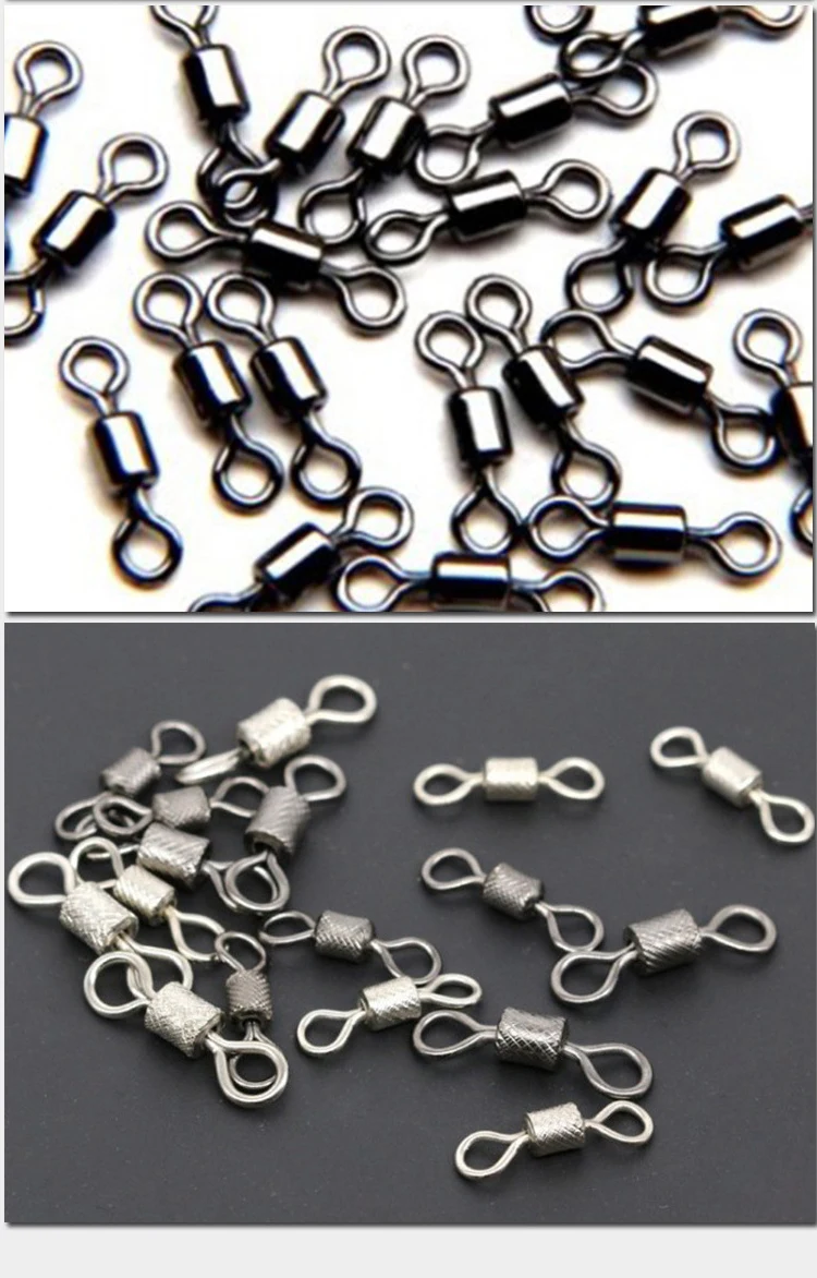 Bag of 200pcs Stainless Steel Fishing Swivels Ball Bearing Swivels Hook Line Connector Fishing Tackle Accessories Bag of 200pcs Stainless Steel Fishing Swivels Ball Bearing Swivels Hook Line Connector Fishing Tackle Accessories