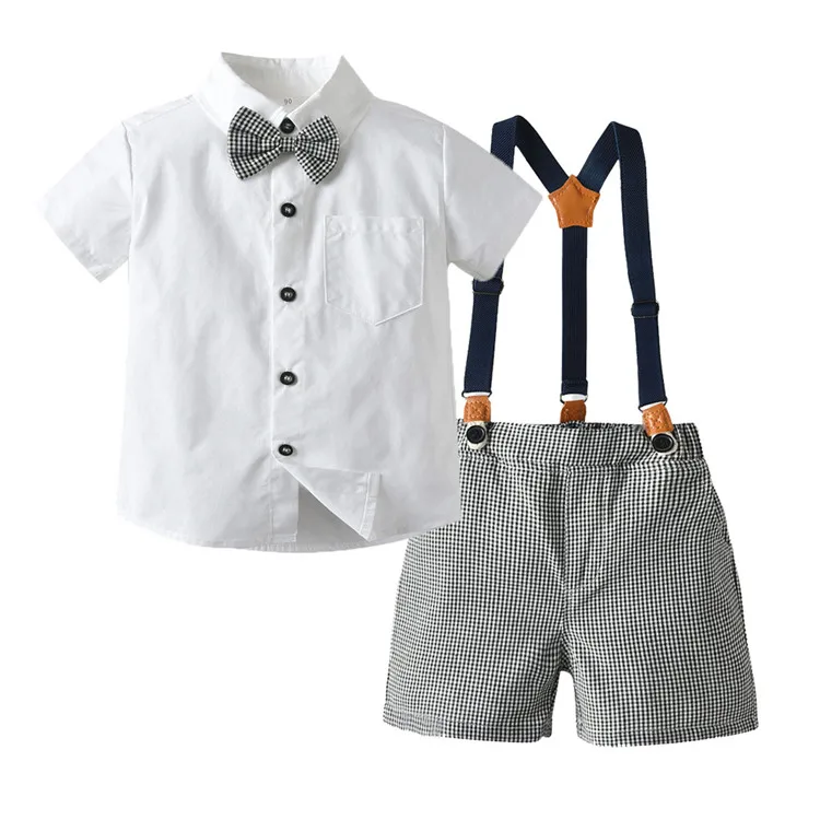Sum63 Baby Boy Suits Birthday Party Summer Newborn Toddler Boys Gentleman  Outfit Suspenders Pants With Blue Bowtie - Buy Baby Boy Clothes Set,Cute  Boys Summer Hot Pants,Blue Boy Jeans Pants Product on