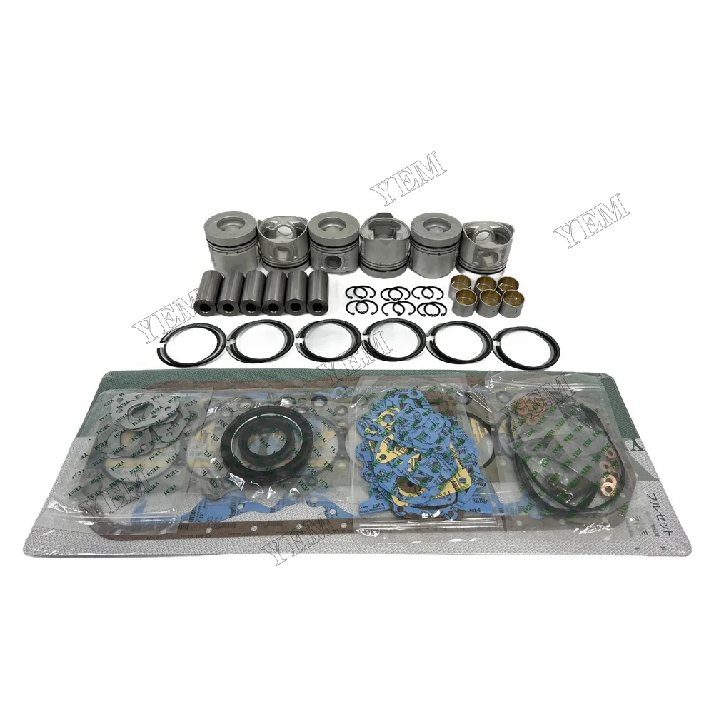 For Isuzu 6BG1 Engine Rebuilding Kit With Cylinder Gaskets Piston Rings Engine Rebuild Kit 3