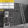 Escalera Telescópica de Aluminio Extendida y Reforzada de 4.3M