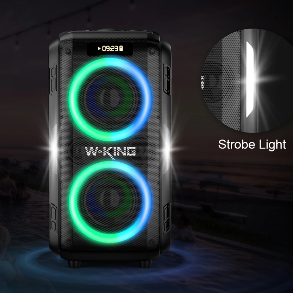 WKING パーティースピーカー W-KING 120W Portable Bluetooth Party Speaker with Lights