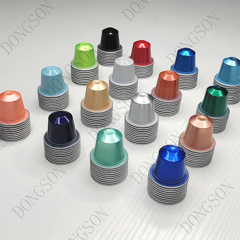 High Quality K-cup Aluminum Foil Lids Coffee Capsule Nespresso Compatible Pods with Printed Heat Seal