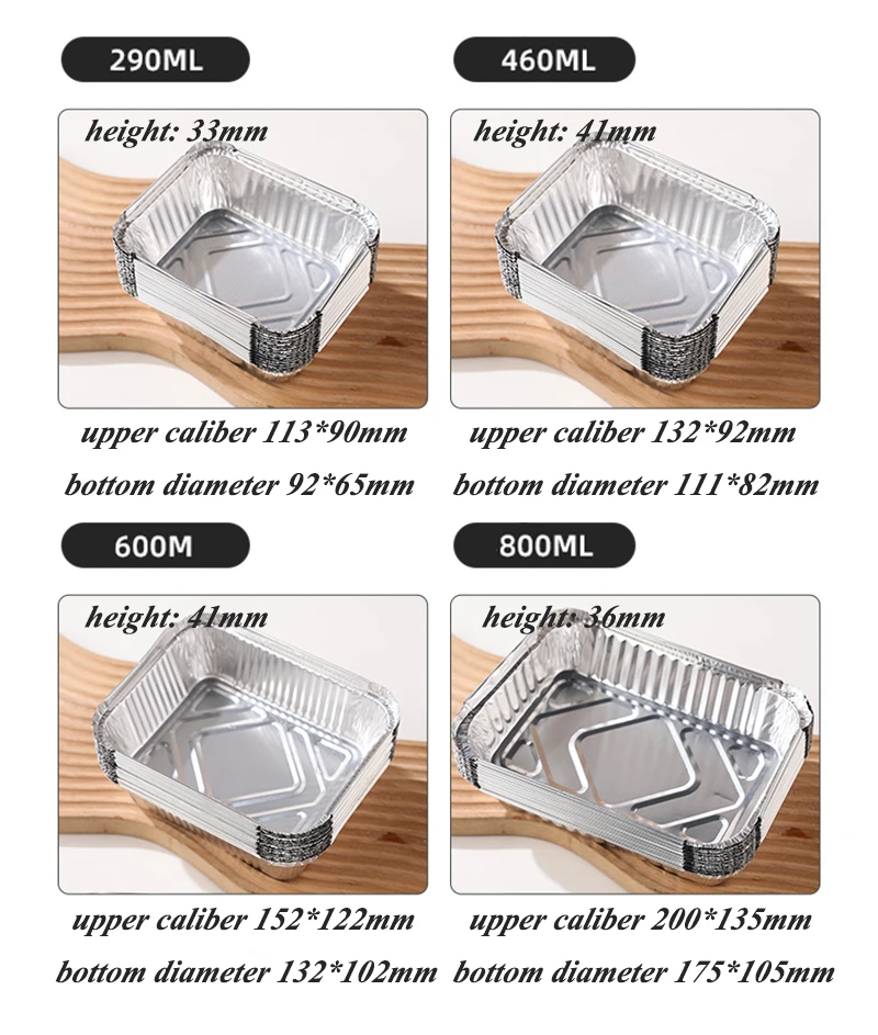 Custom 96800ml Bbq Aluminum Foil Container Disposable Aluminum Foil